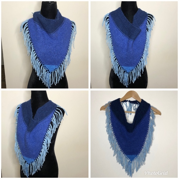 Simply Hand Knit~Triangle Scarf Cowl - Picture 8 of 8